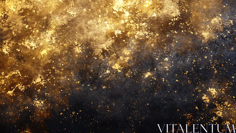 Golden nebula texture with deep navy gradient background.