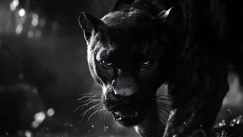 Powerful Panther Emerges with Striking Eyes