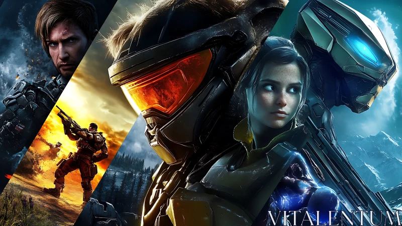 Fierce sci fi heroes uniting across blazing battle worlds.