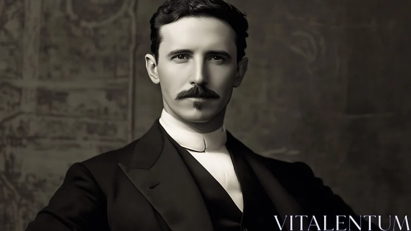 Formal portrait of distinguished man in classic suit.