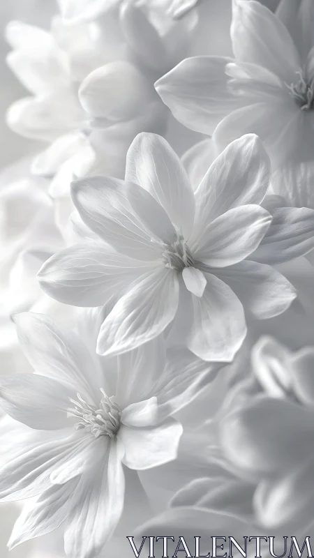 Monochromatic Dahlia Composite: Translucent Petals with Selective Focus Technique.