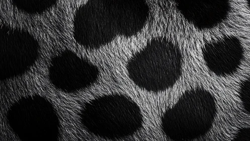 Soft monochrome animal spots with cozy textured fur pattern.