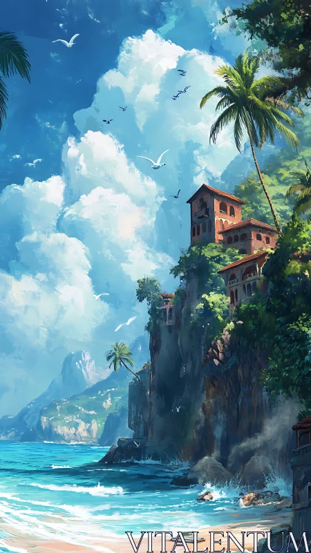 Clifftop Villa Overlooking Turquoise Paradise.