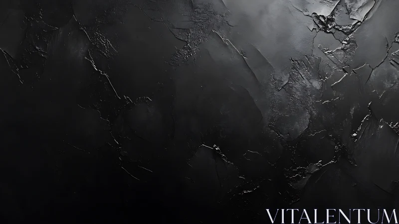 Textured matte black plaster wall with subtle metallic highlights.