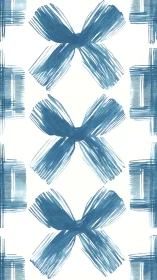 Soft indigo ribbon pattern with playful painted texture.