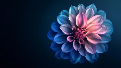 Chromatic Bloom Unfolds Against Midnight Velvet