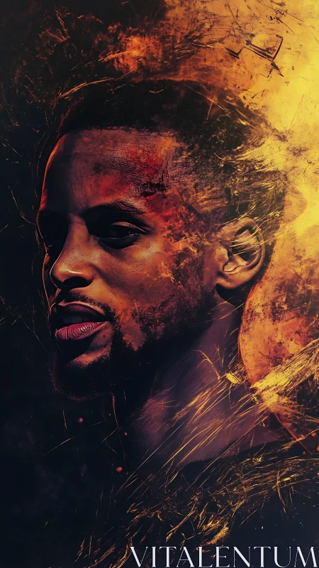 Fiery portrait reveals a calm strength in glowing embers