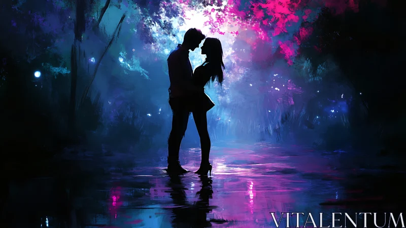 Neon Silhouettes Dancing Through Bioluminescent Dreams.