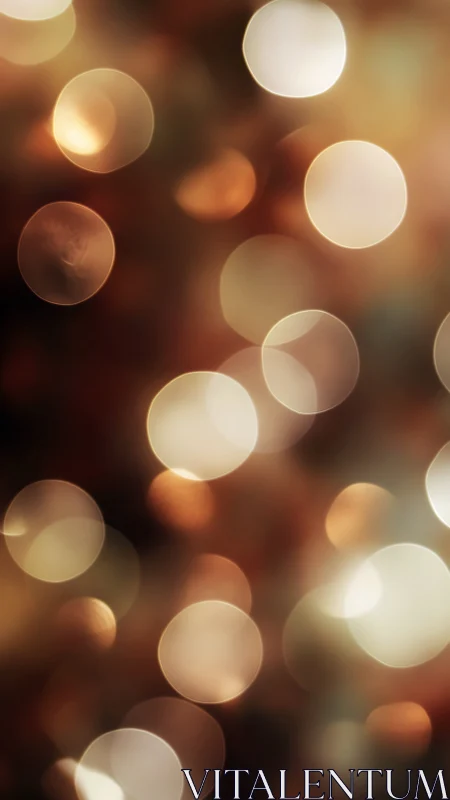 Cozy golden bokeh lights glowing in a softly blurred night.