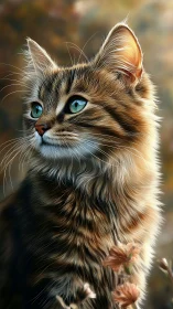 Luminous Gaze: Portrait of Emerald-Eyed Majesty.