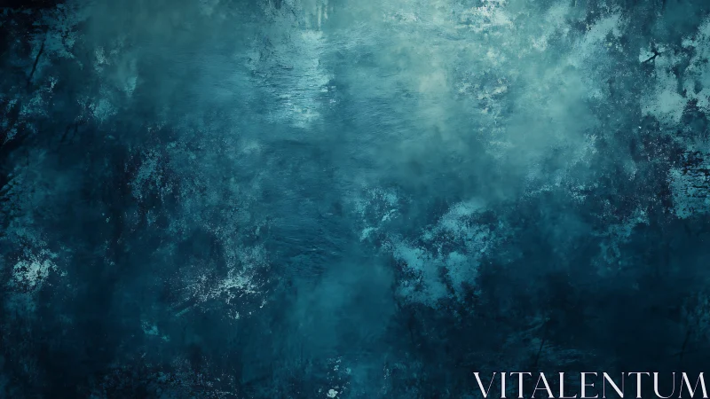 Gentle storm of teal and navy drifting into quiet calm.