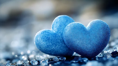 Frosted Hearts in Winter's Gentle Embrace.