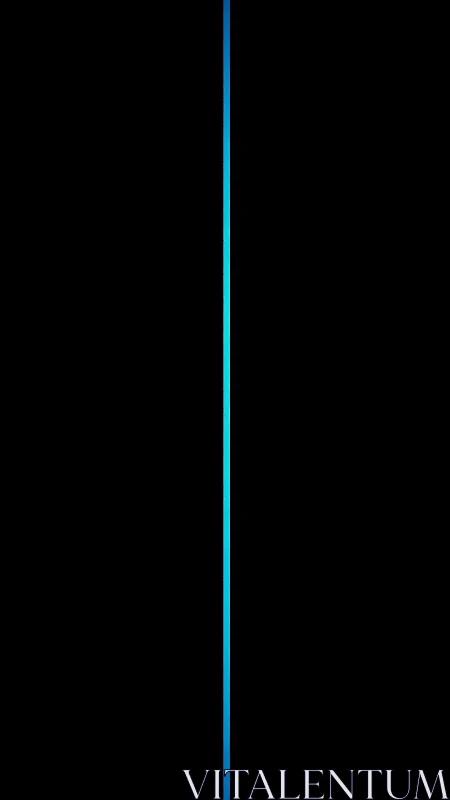 Minimalist vertical neon line on black digital field.