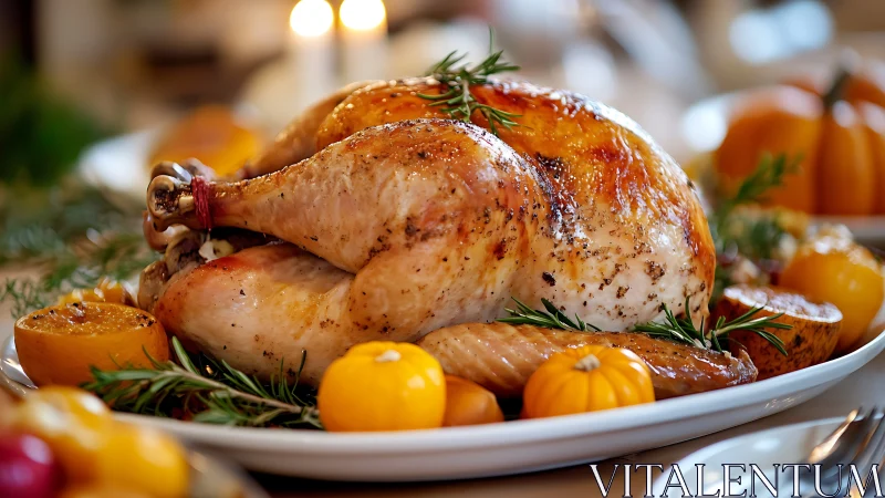 Roasted Chicken with Caramelized Citrus and Rosemary.