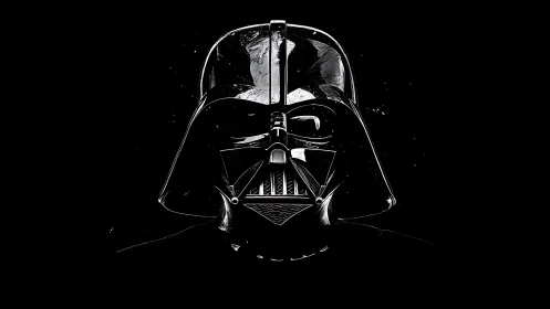 Monochrome helmet portrait in high-contrast photorealist style.