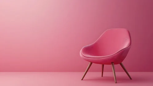 Inviting pink lounge chair adds playful comfort to modern space