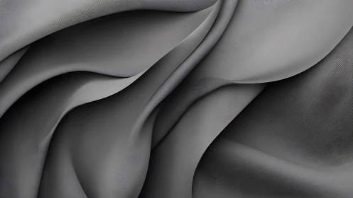 Layered gray fabric folds with soft abstract contours.