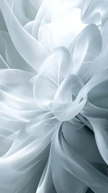 Ethereal White Ribbons in Layered Abstract Flow Composition.
