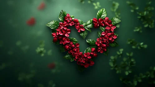 Crimson Bouquet Hearts: Garden Romance Blooms.