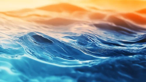 Sunlit ocean swells shimmer beneath a glowing horizon.