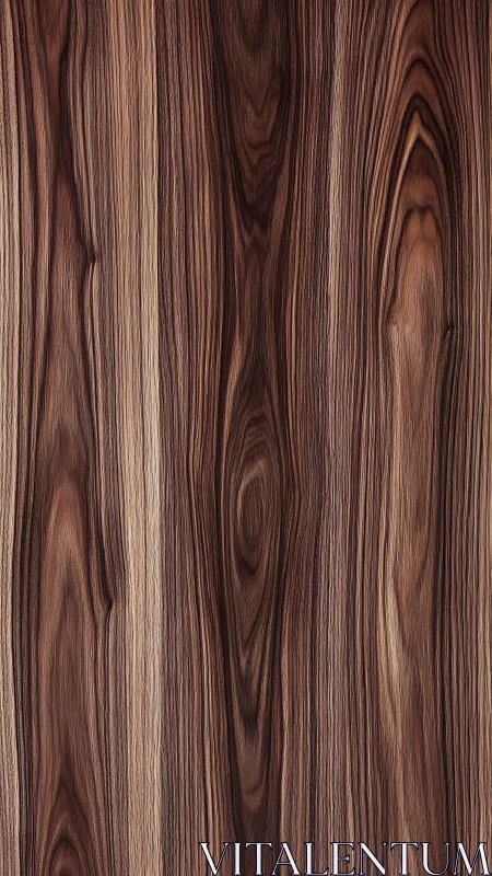 Warm walnut wood grain flows in soft, elegant vertical lines
