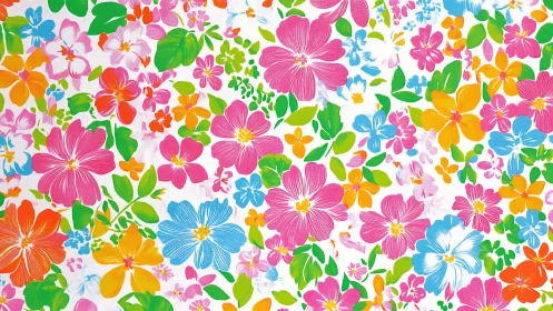 Vibrant Floral Celebration: A Rainbow Garden Bursting with Joy.