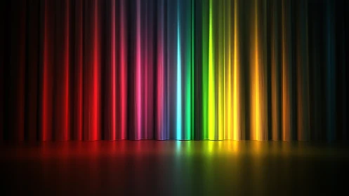 Vertical multicolor light curtains form a smooth gradient