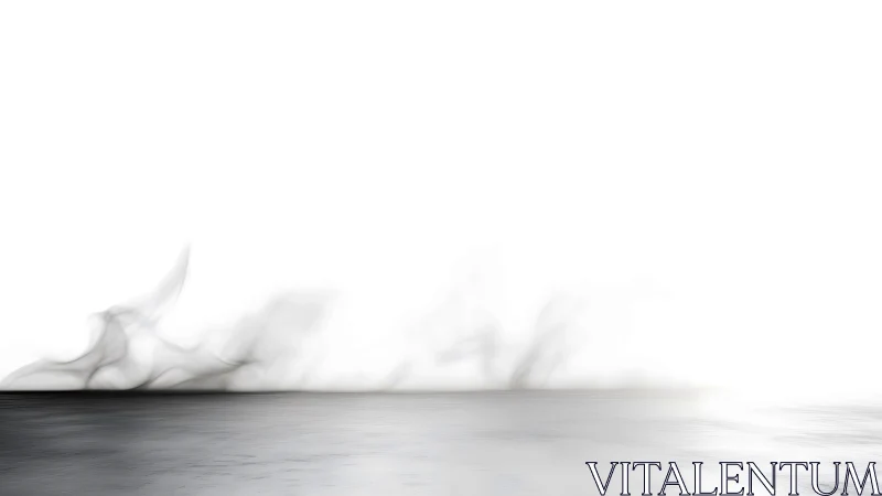 Minimal smoke horizon over reflective white ground plane.