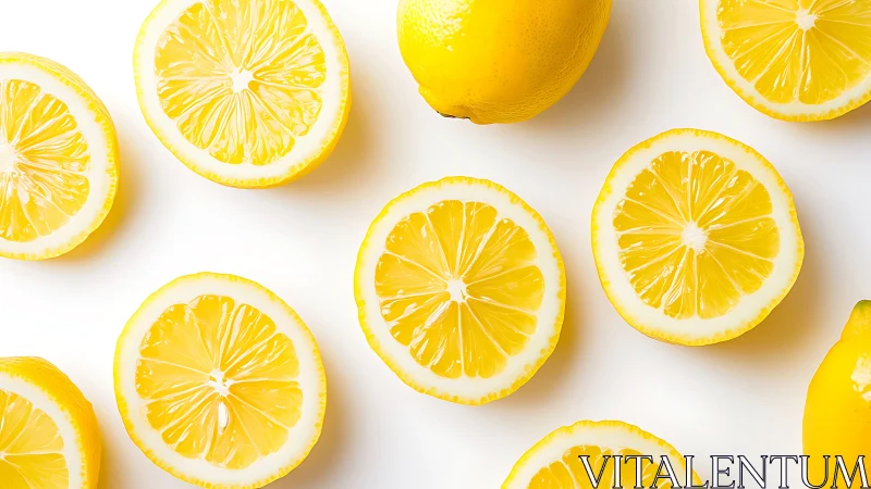 Citrus sunbursts scattered in a bright minimalist dance.