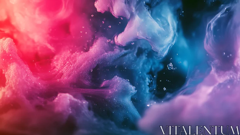 Colorful abstract liquid clouds in vibrant motion scene.