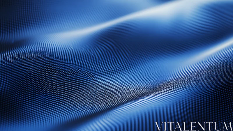 Undulating blue micro-grid surface with soft specular highlights