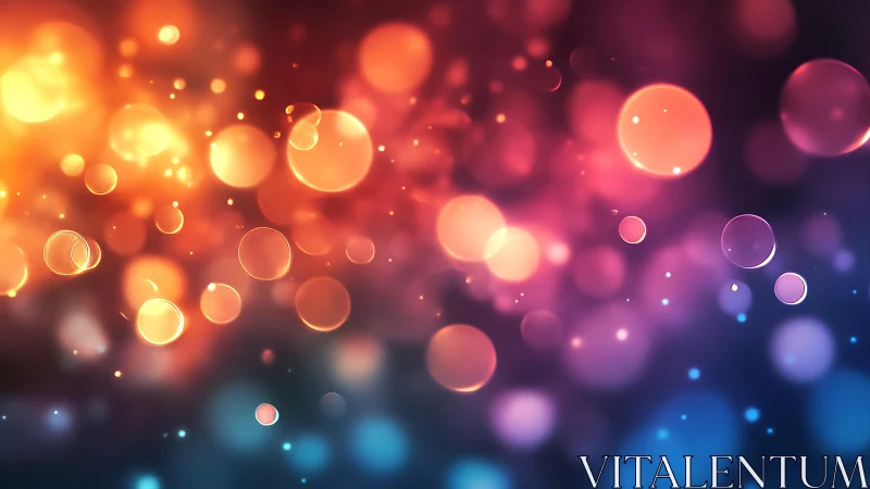 Vibrant abstract bokeh lights in warm and cool gradient style.