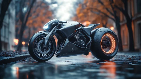 Midnight street rocket hums through rain glazed asphalt dreams