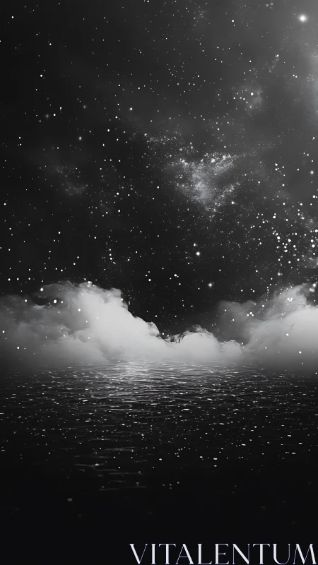 Starlit ocean quietly teaches the night to breathe slower