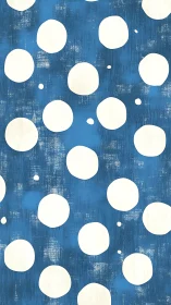 Wonky ivory dots dancing across brushed cobalt night sky.