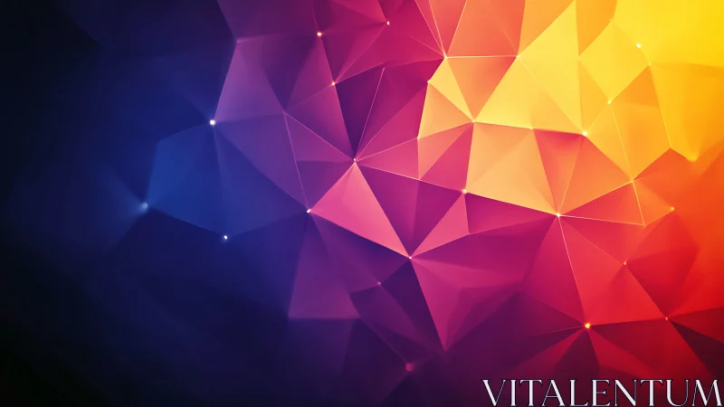 Radiant geometric sunset drifting into deep nightfall.