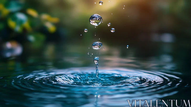 Quiet Ripples and Dancing Droplets over Still Water.