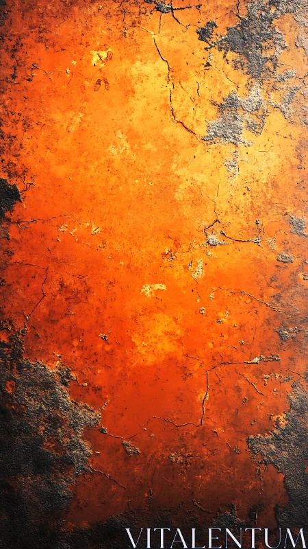 Rust textured metal surface shows cracked orange corrosion