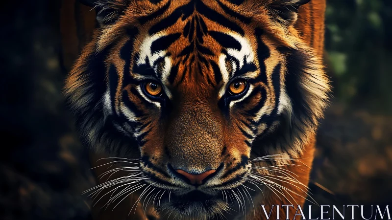 Predator starlight pours through the tiger’s molten gaze