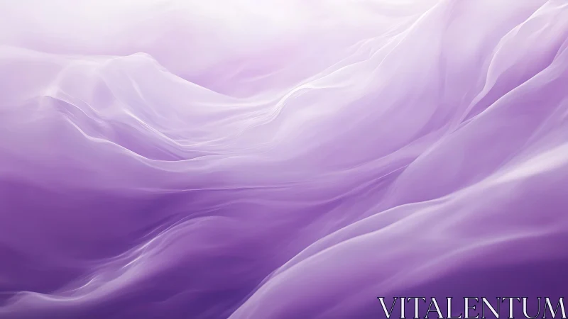 Soft Lilac Abstract Waves Digital Art with Dreamy Flow.