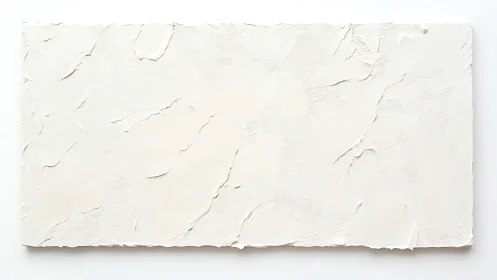 Quiet textured white canvas invites calm, close looking moments