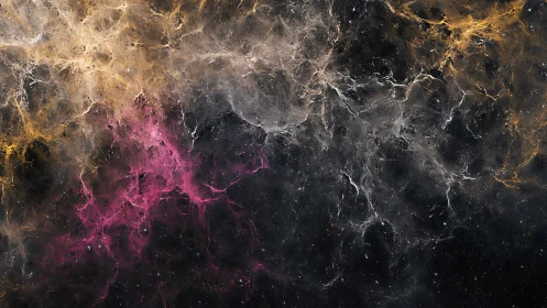 Nebula filaments sketch constellations in electric dusk