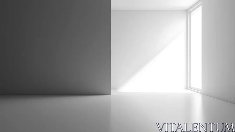 Quiet geometry of shadow and light in a minimal room.