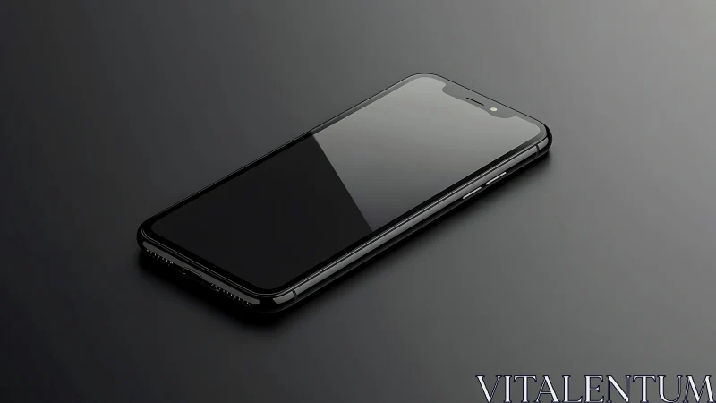 Isometric smartphone rendering with layered interface display geometry.