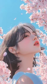 Soft spring daydream among blush pink cherry blossoms.