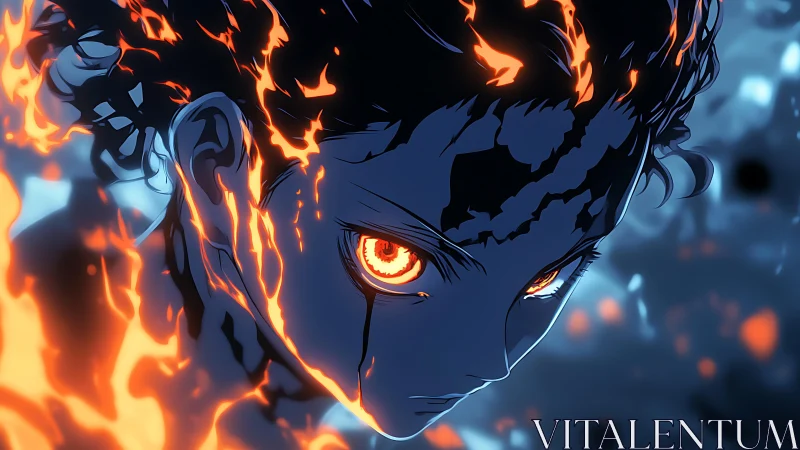 Blazing Gaze Prodigy in a Storm of Neon Ember Light.