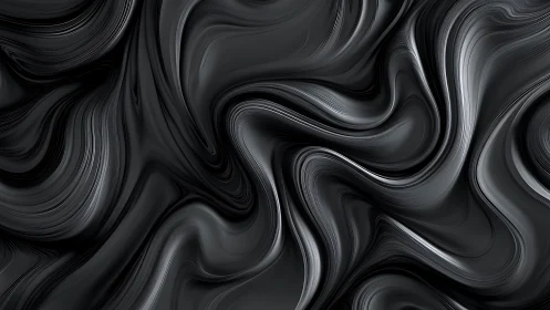 Monochrome fluid swirl pattern in abstract digital surface.
