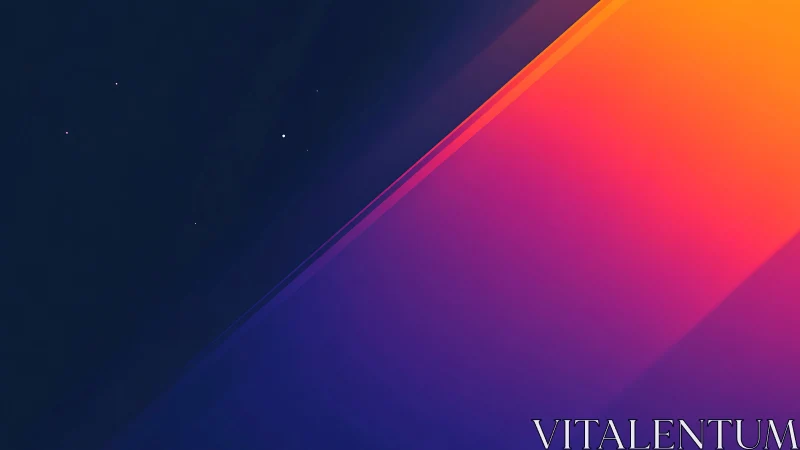 Vibrant diagonal gradient slicing dark cosmic backdrop.