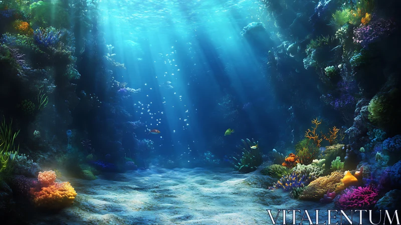 Sunlit coral garden inviting you into a gentle ocean dream.