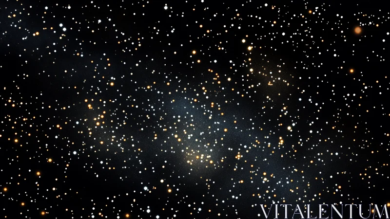 Dense stellar field simulation with multicolor point sources.